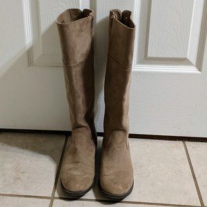 Knee High Boots with Button Detail